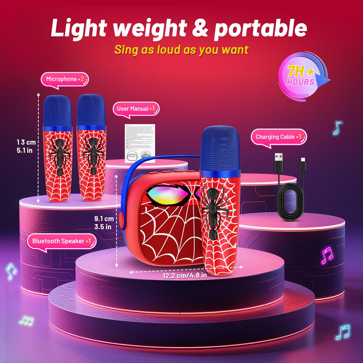 Motivekit Mini Karaoke Machine arrives gift-box ready, perfect for birthdays.
