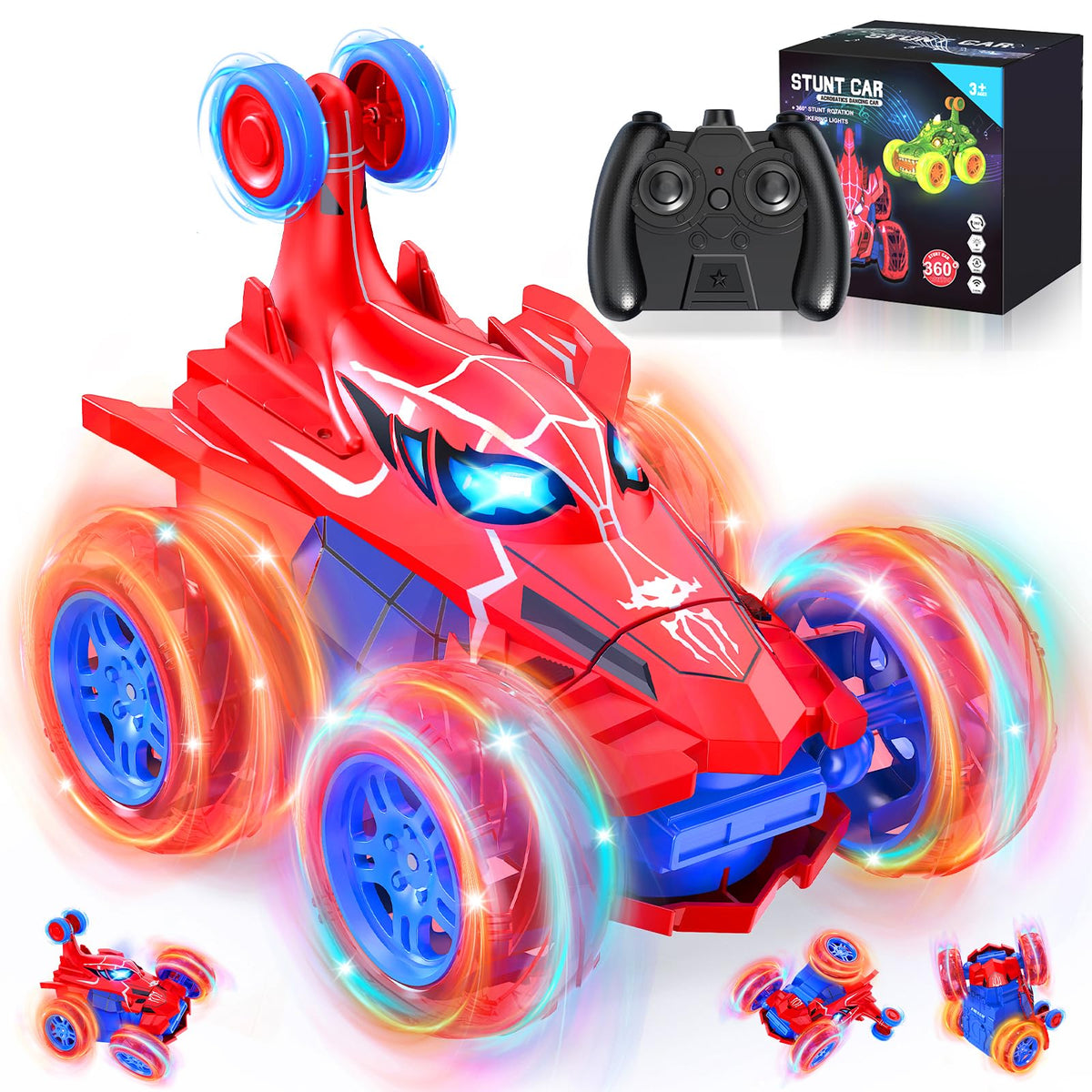 Motivekit remote control car features 360° rotation for exciting stunts.