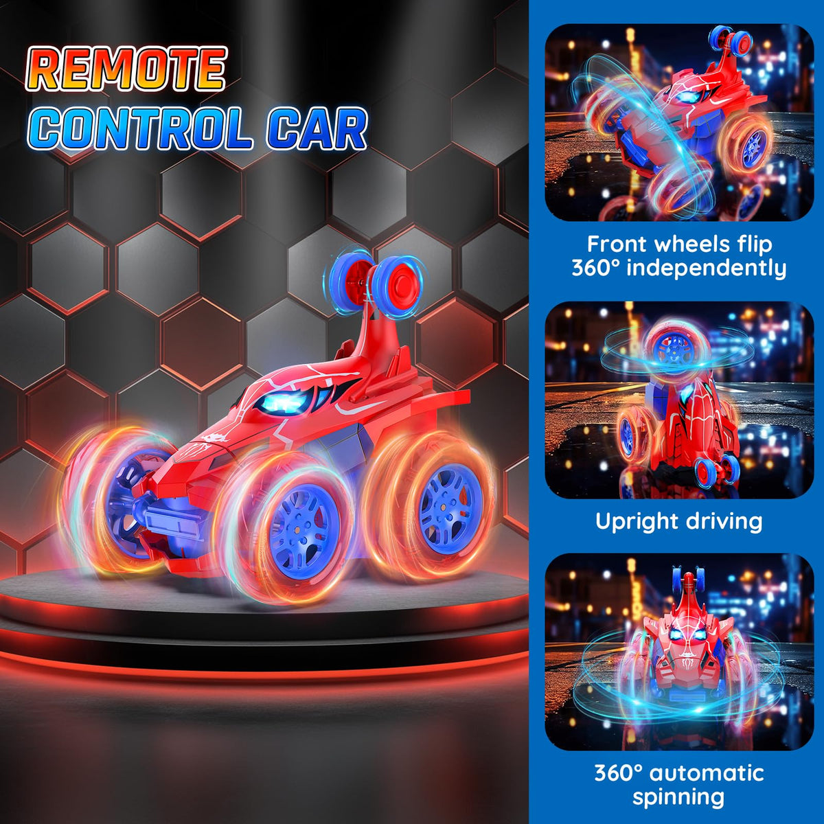 Motivekit remote control with intuitive controls for easy learning.