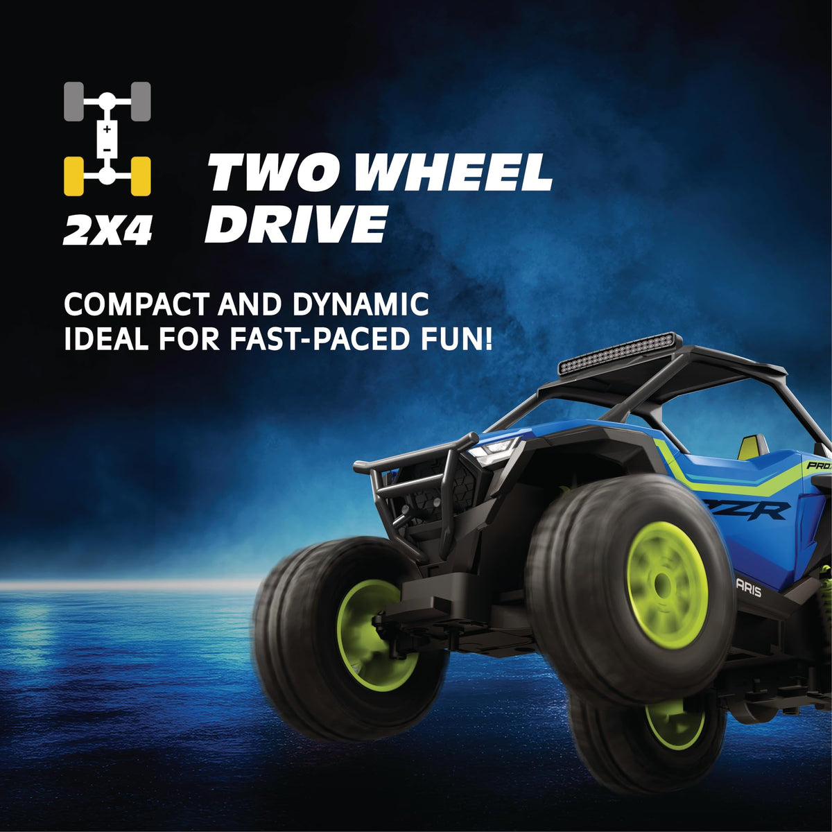 Motor Dayz Polaris RZR RC UTV side view shows durable detailing