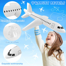 Mototo inflatable airplane for pool party decor and outdoor birthday celebrations.