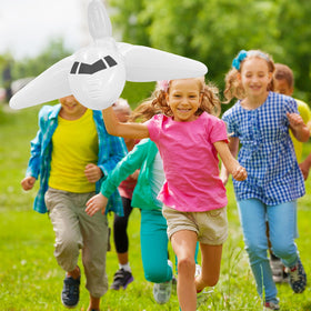 Mototo white inflatable planes as carnival prizes or gift ideas.
