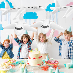 Mototo inflatable airplane party decoration for aviation-themed events and kid-friendly fun.