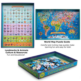 MOTYAWN world map puzzle landmarks and wildlife—visual exploration sparks curiosity.