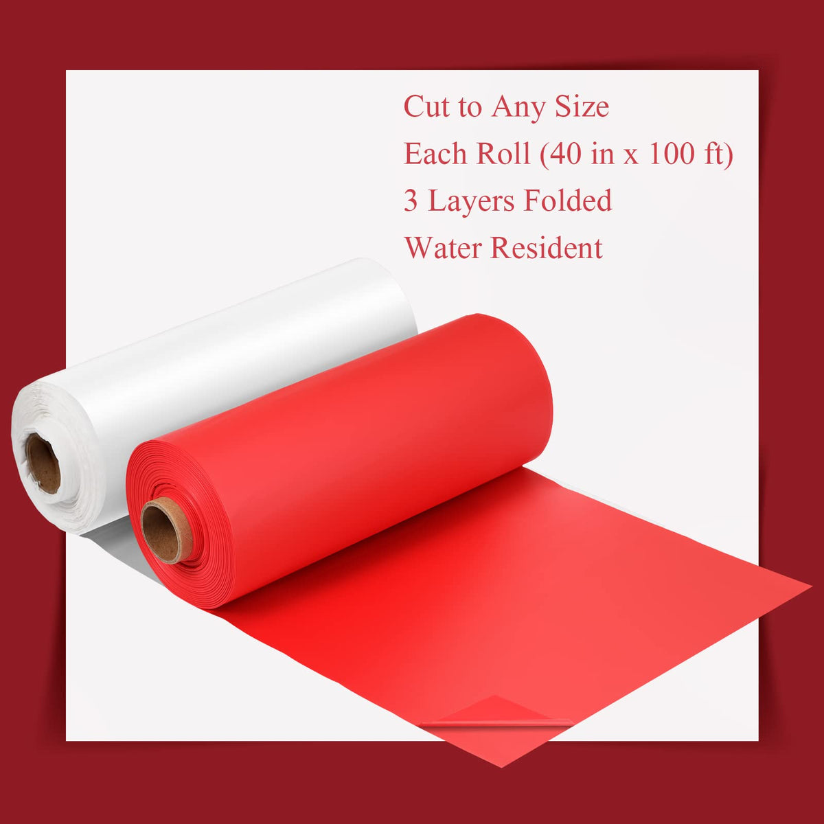 Moukeren circus tablecloth red roll adds vibrant color to celebrations
