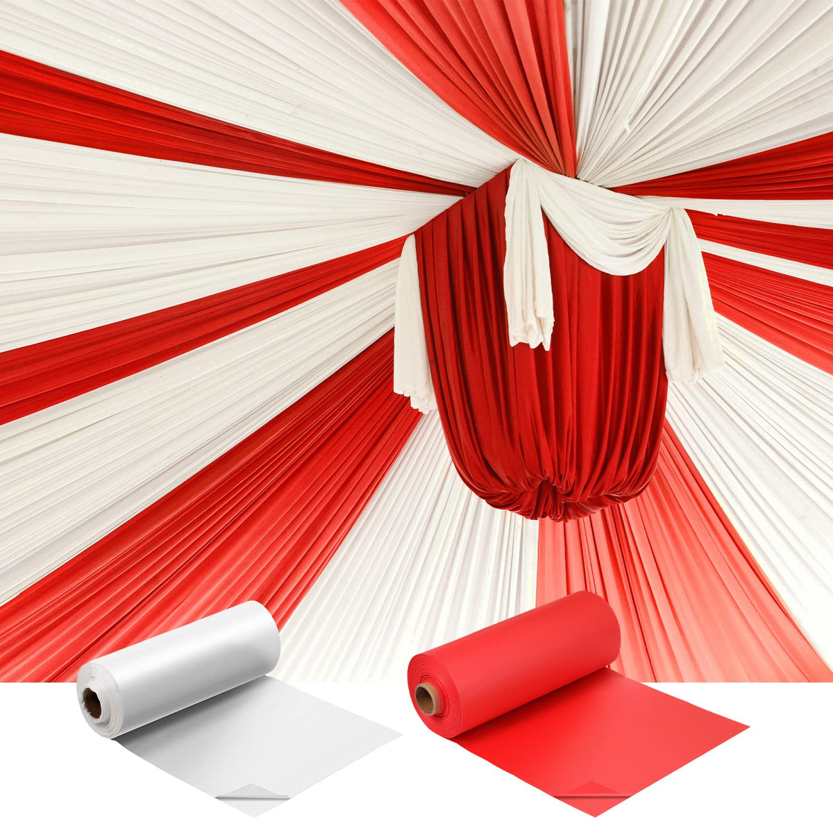 Moukeren circus tablecloth white roll for versatile party setup