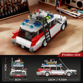 Mould King 10021 Ecto-1 package contents hint at a satisfying unboxing.
