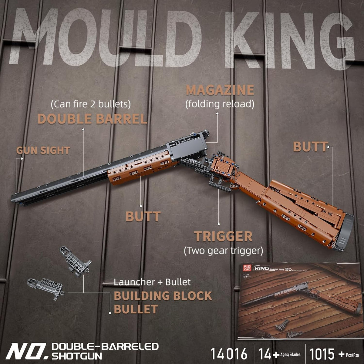 Mould King 14016 decorative military model enhances home decor