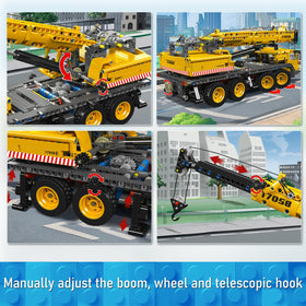 Mould King eight-wheeled truck cab detail emphasizes durable, kid-friendly design.