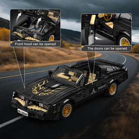 Mould King Classic Supercar hood opening highlights authentic engineering details.