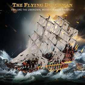 Mould King flying dutchman sails feature dynamic rigging and colorful sails