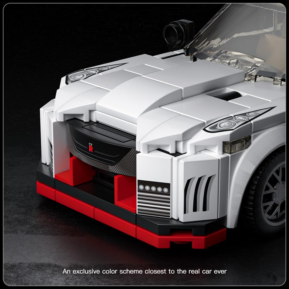 Mould King Speed Champion tires and stickers enhance authentic racing details
