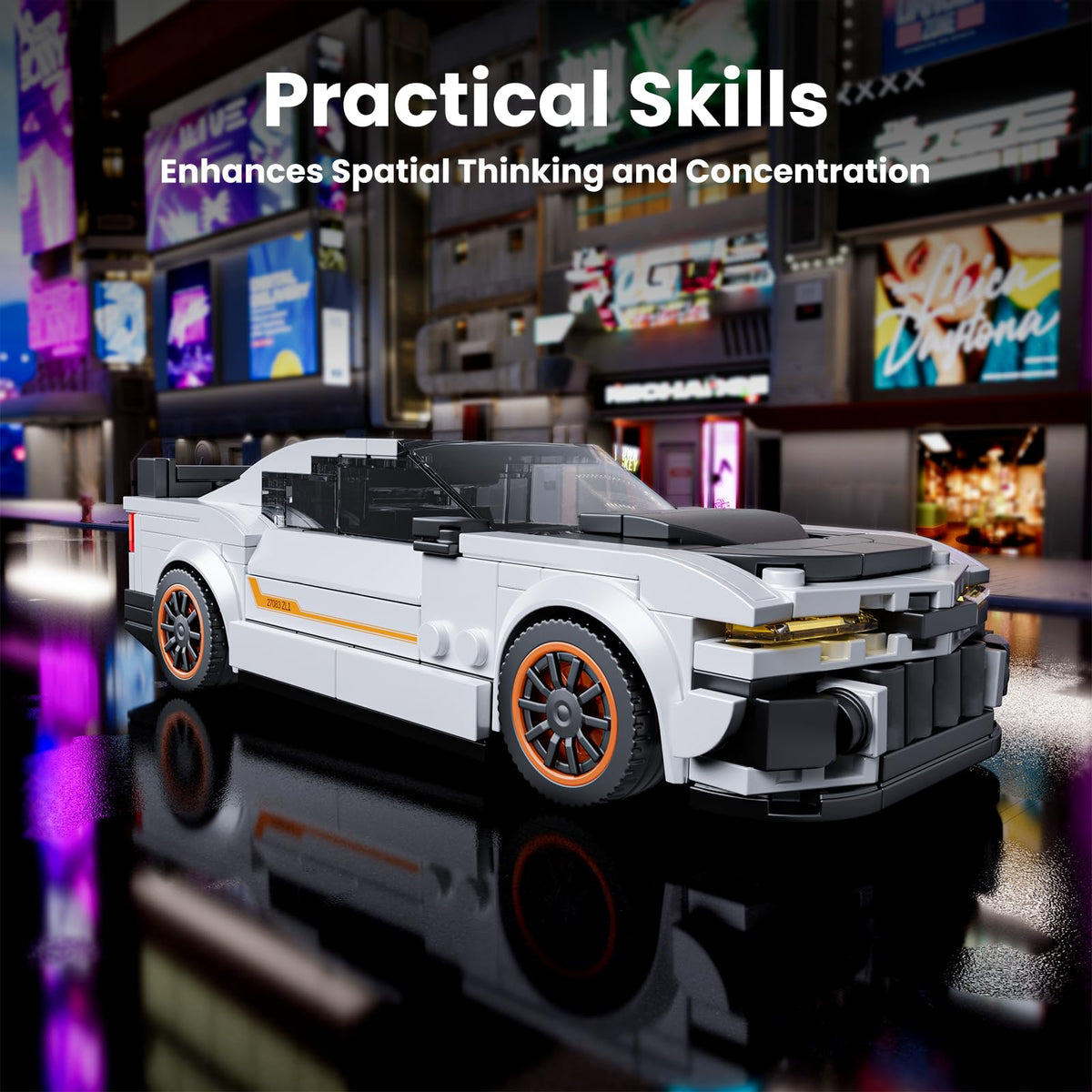 Mould King ZL-1 display-ready miniature car model for collection