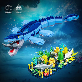 Mov Stone Mosasaurus with flapping fins for dynamic ocean adventures.