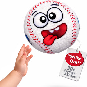 Move2Play baseball with smart reactions senses throw, catch, tap, and shake for interactive play.
