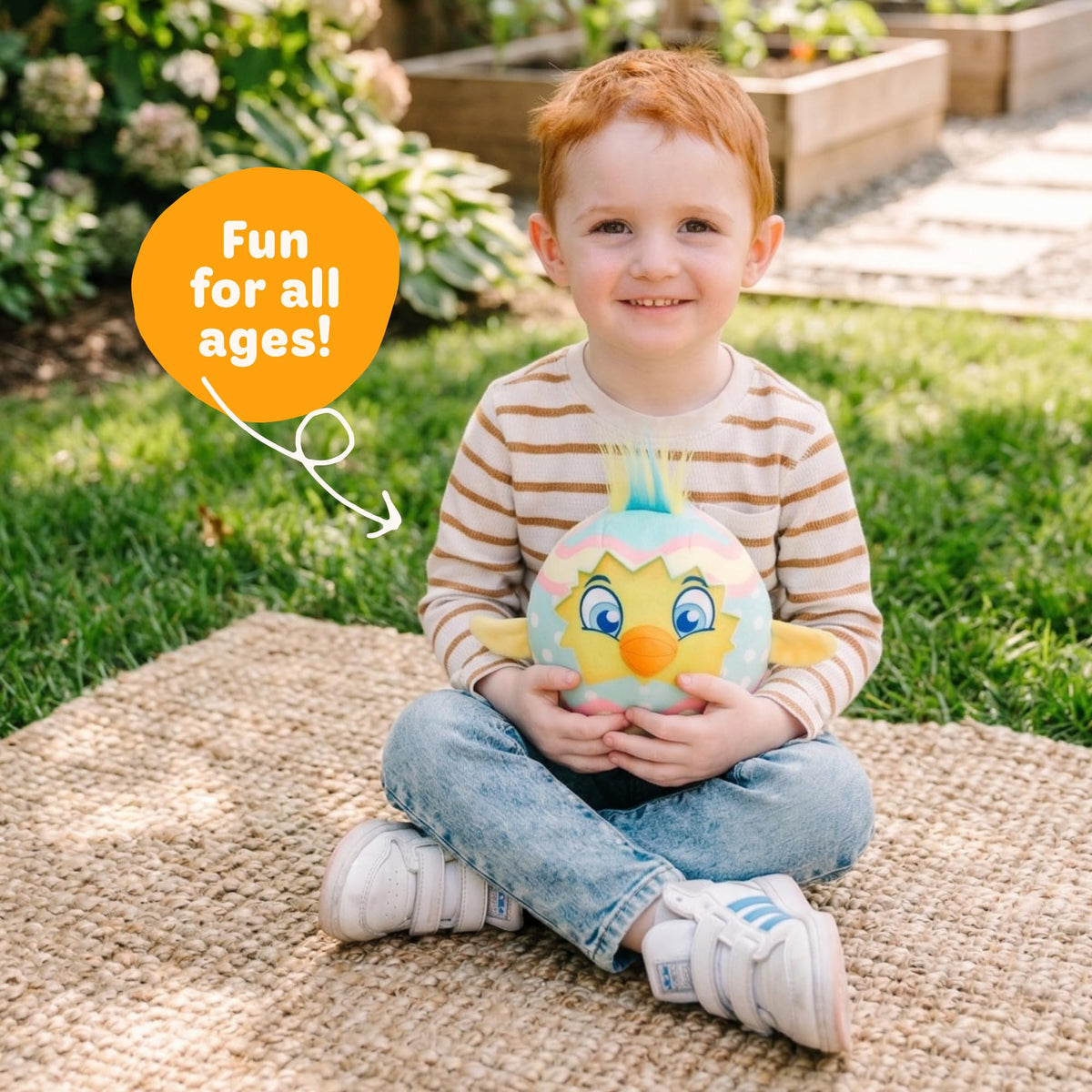 Move2Play Easter Egg Toss batteries included and ready to use.