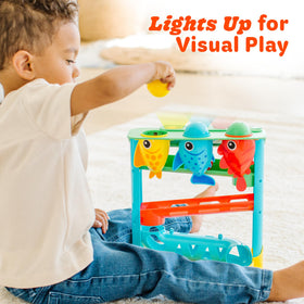 Move2Play Feed The Fish toy in a play area invites curious babies