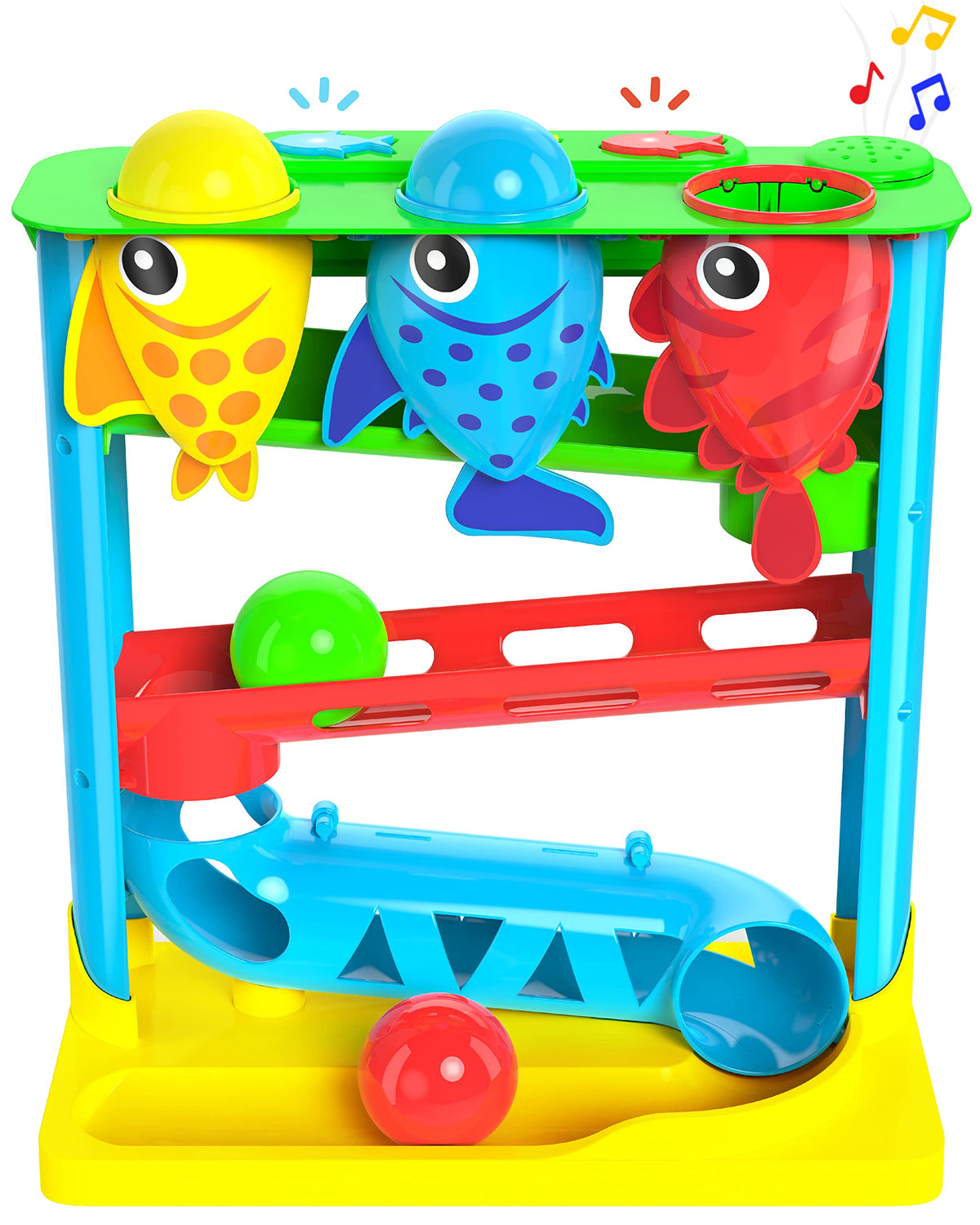 Move2Play Feed The Fish with three hungry fish for interactive play