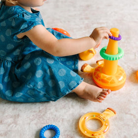 Move2Play Giraffe Stacker kid-friendly design supports early development