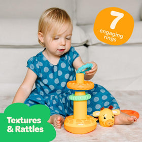 Move2Play Giraffe Stacker long neck design for reach and balance during play