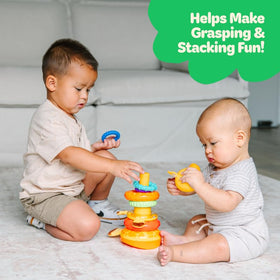 Move2Play Giraffe Stacker gentle rattle ring adds soothing sound