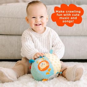 Move2Play ball is durable with double-stitched plush for active toddlers.