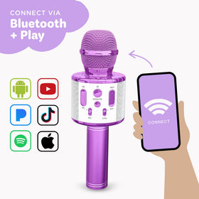 Move2Play connects to a phone via Bluetooth for wireless music playback.