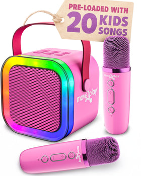 Move2Play karaoke machine for kids front view, ideal for family sing-alongs.