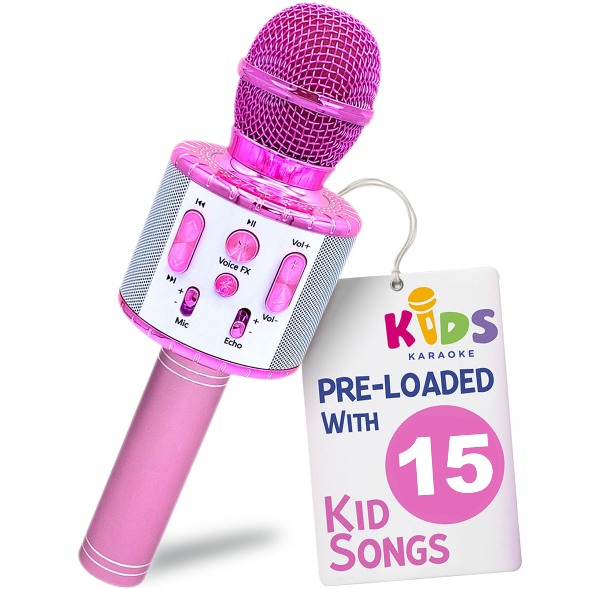 Move2Play karaoke microphone front view ideal for family sing-alongs