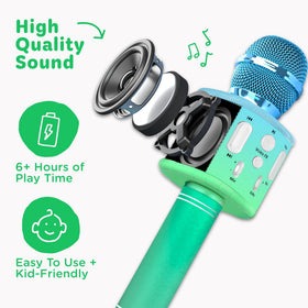 Move2Play Karaoke Microphone in box during unboxing for a gift-ready moment