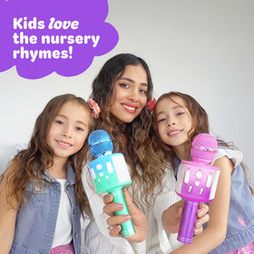Move2Play microphone with preloaded songs for quick sing-alongs.