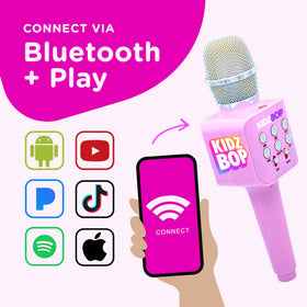 Move2Play Kidz Bop microphone with LED lights enhancing party vibes