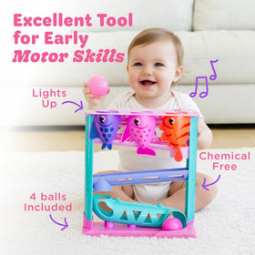 Move2Play lights-and-sounds-cues capture baby attention during interactive play