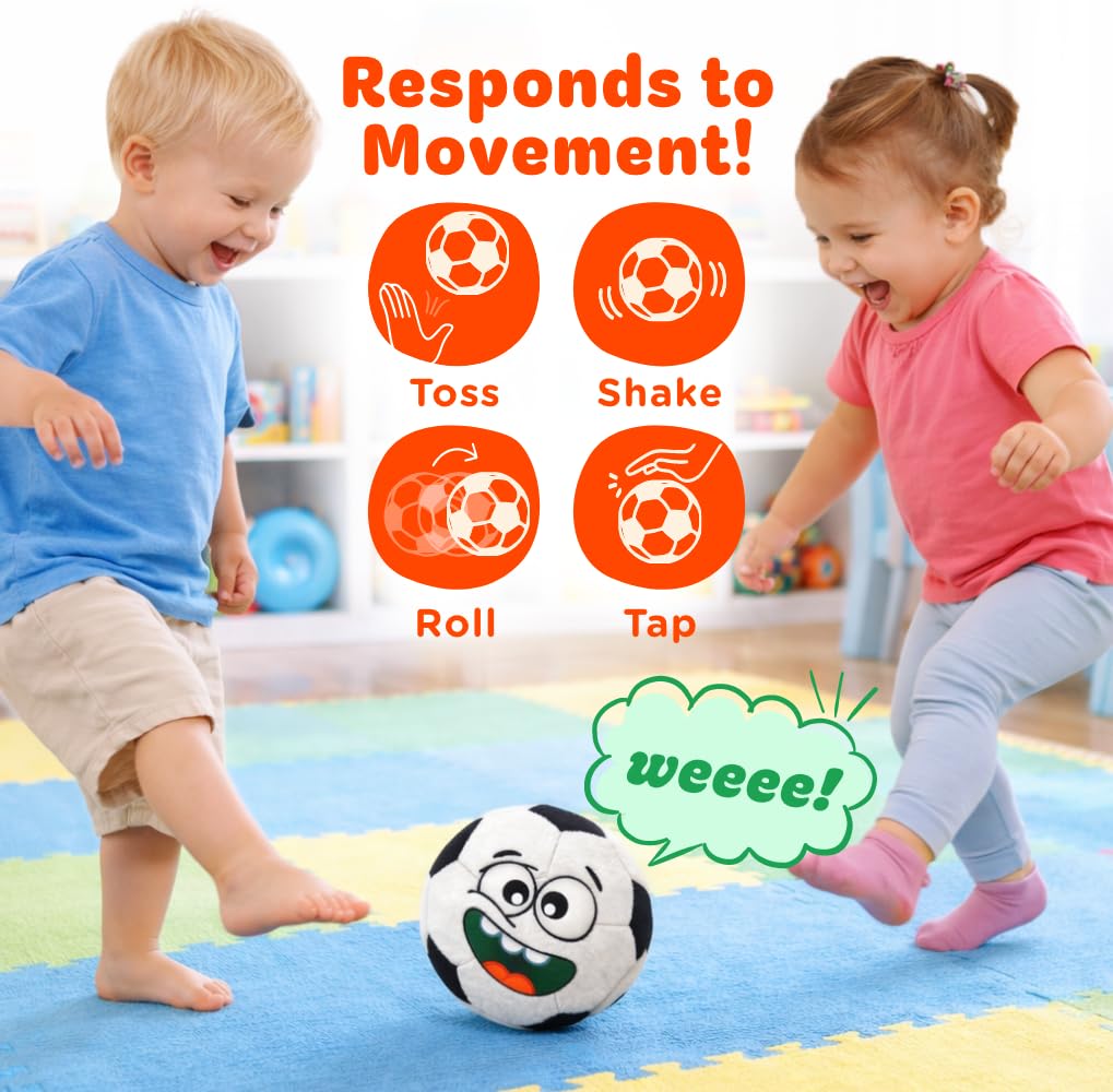 Close-up of Move2Play plush fabric showing soft, safe texture for toddlers.