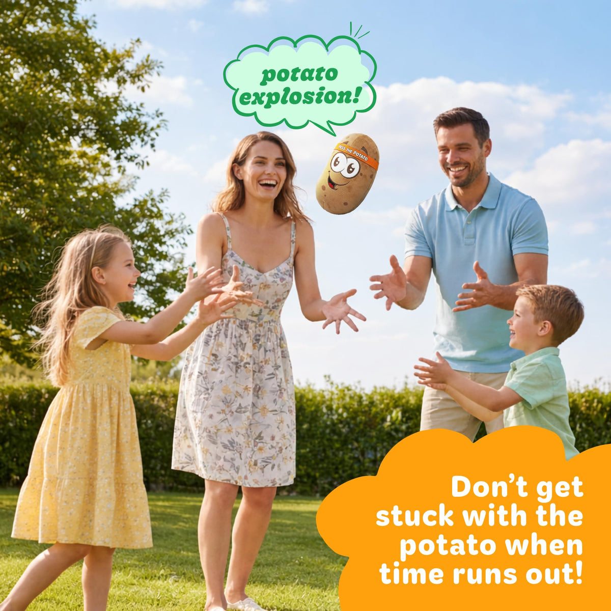 Move2Play potato timer delivering pun-filled humor for kids.