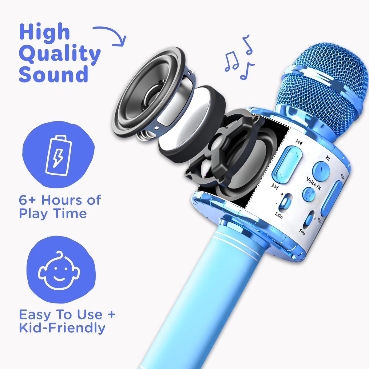 Move2Play preloaded nursery rhymes allow instant sing-alongs for little ones.