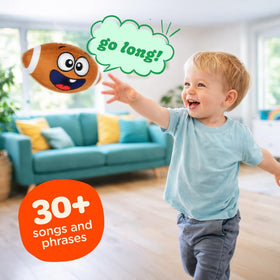 Move2Play plush ball surface made from recycled bottles soft to touch