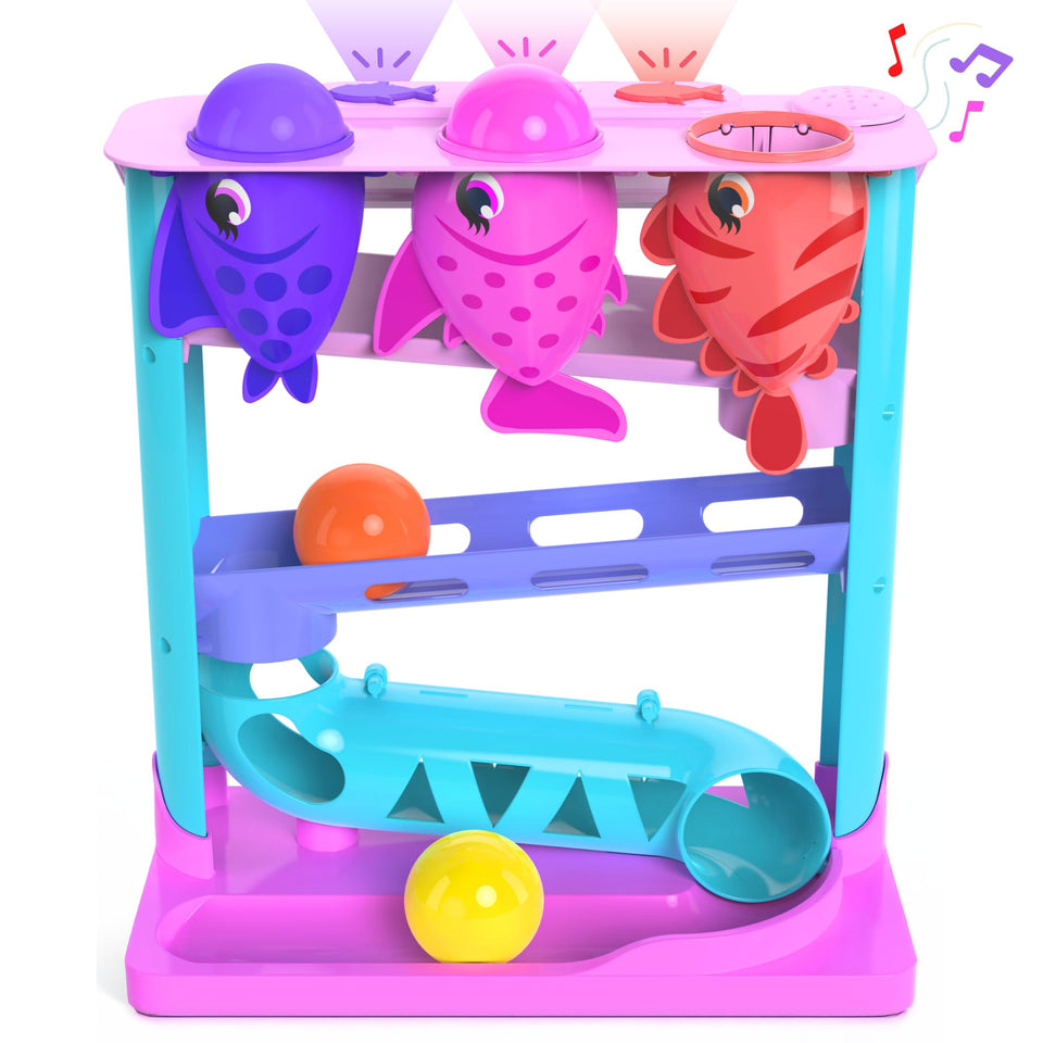 Move2Play three-hungry-fish voices engage baby for colors and sounds learning