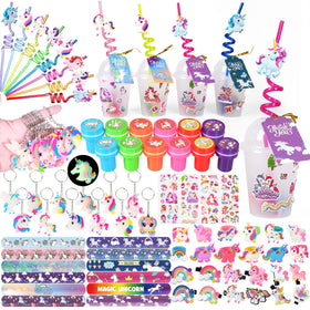 MOVINPE unicorn party favors cups for personalized gift cups at kids' parties.