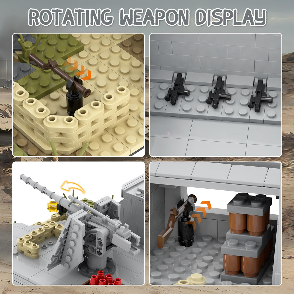 MOOXI WW2 Battle Fort Set kid-friendly pieces support age-appropriate building fun