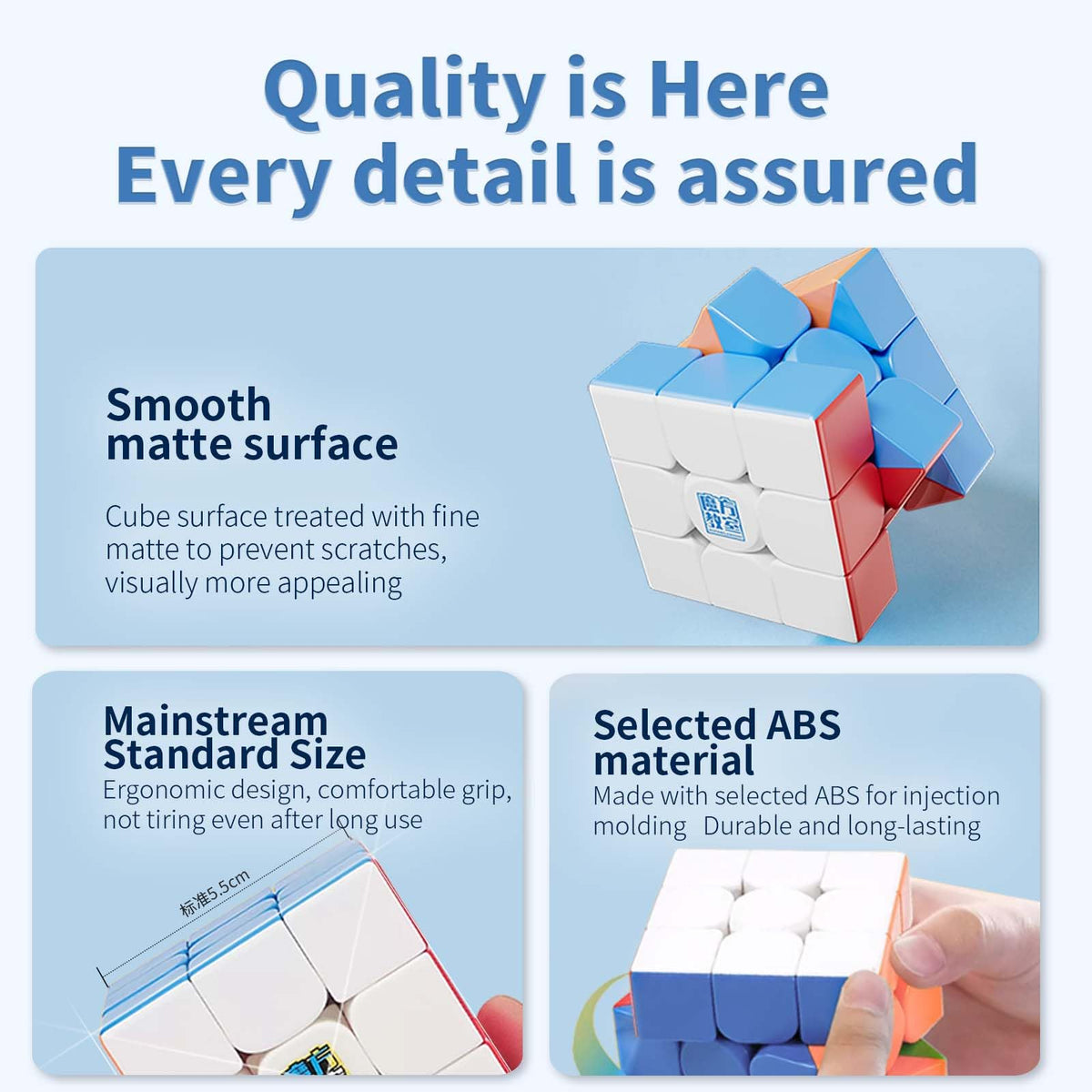 Moyu Meilong 4x4 cube, durable ABS build for long-lasting practice sessions.
