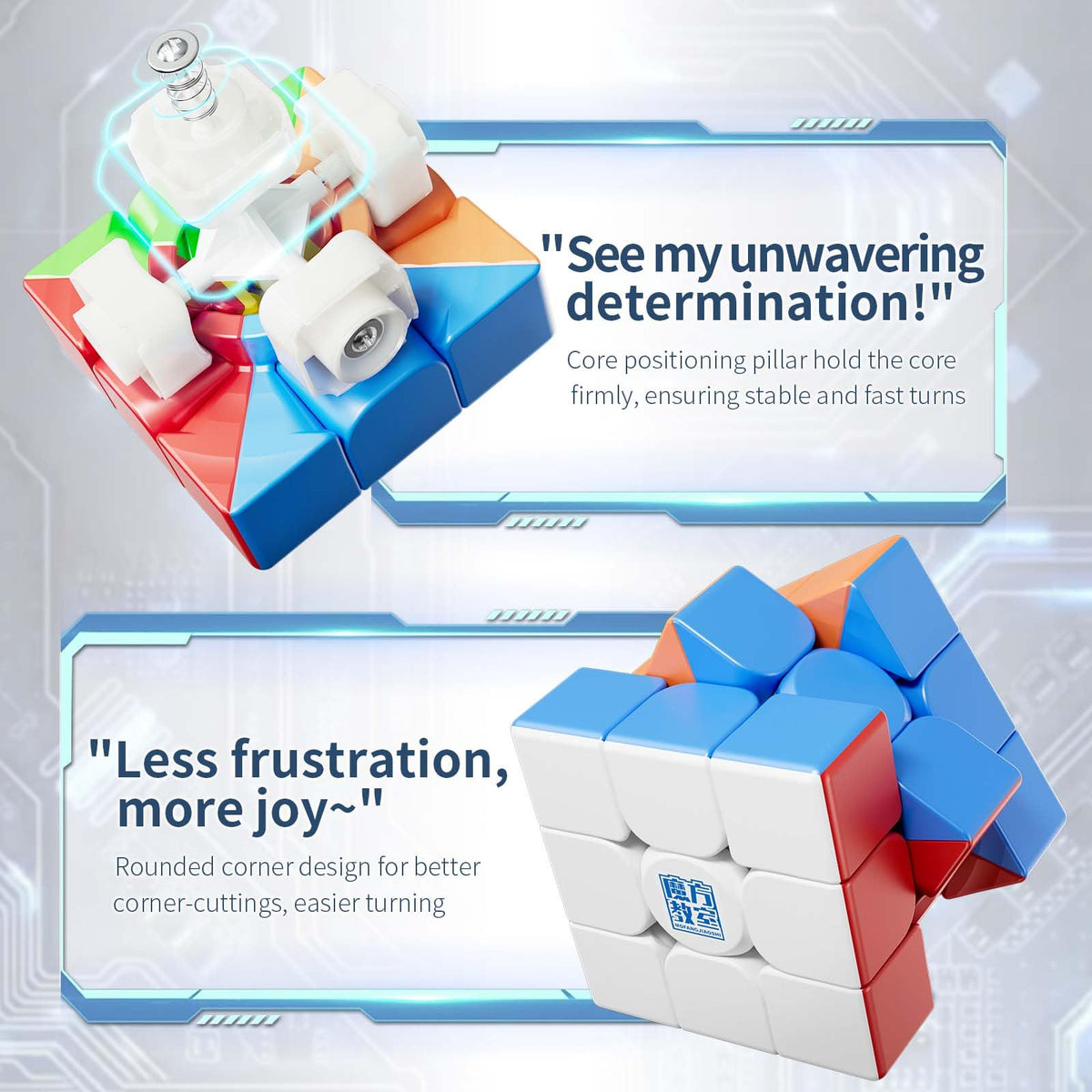 Moyu Meilong 6x6 cube, stickerless design for clean aesthetics.