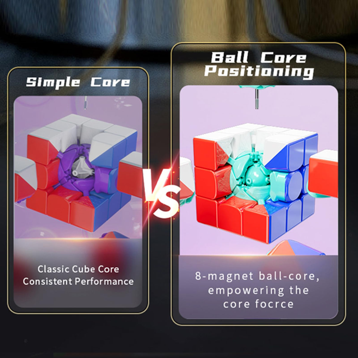 Moyu RS3M V5 lightweight 75g cube designed for reduced fatigue.
