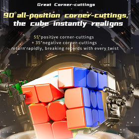 Moyu RS3M V5 MagLev speed cube reduces friction for smoother solves.