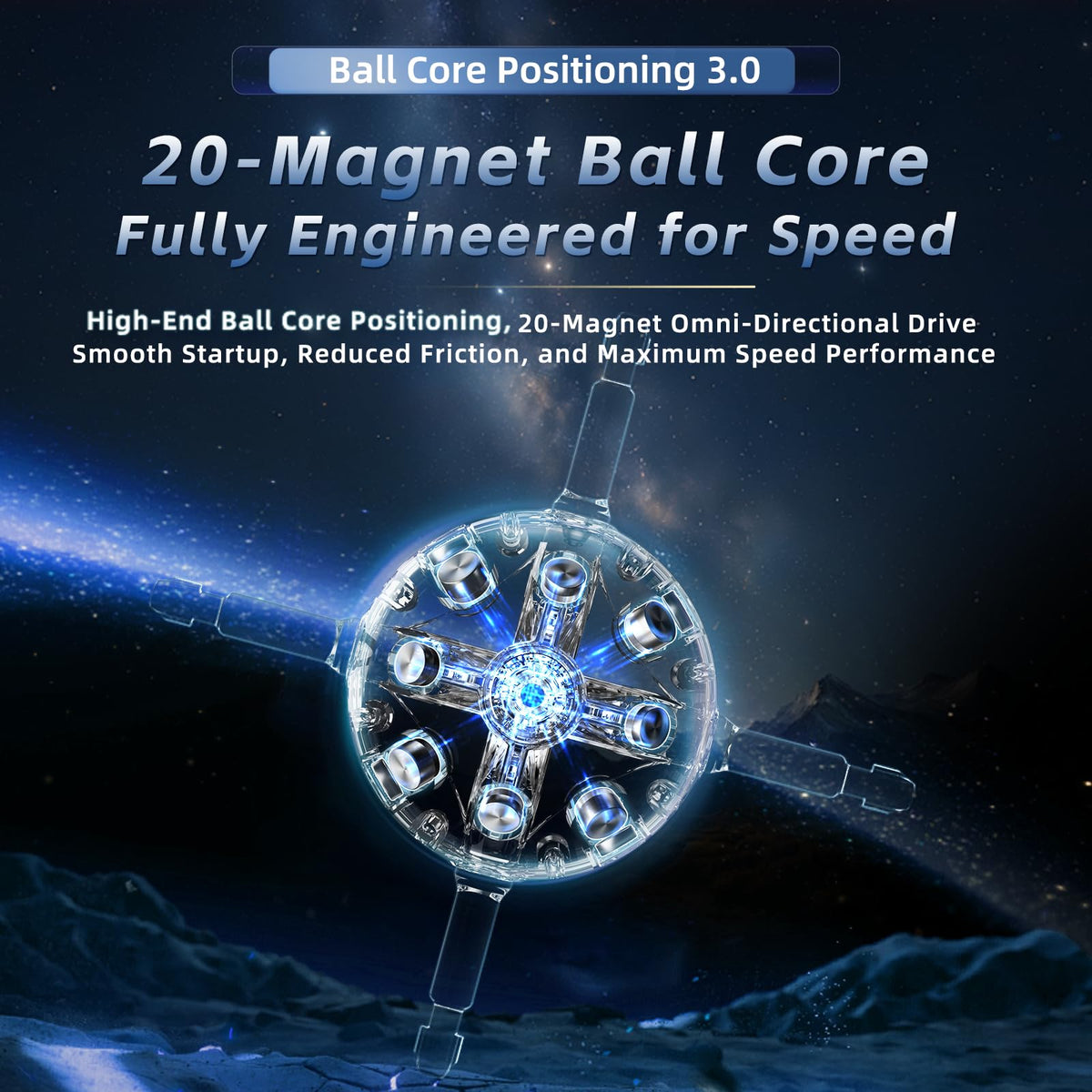 Moyu Weilong V11 ball-core 3.0 detail for smooth starts and reduced friction