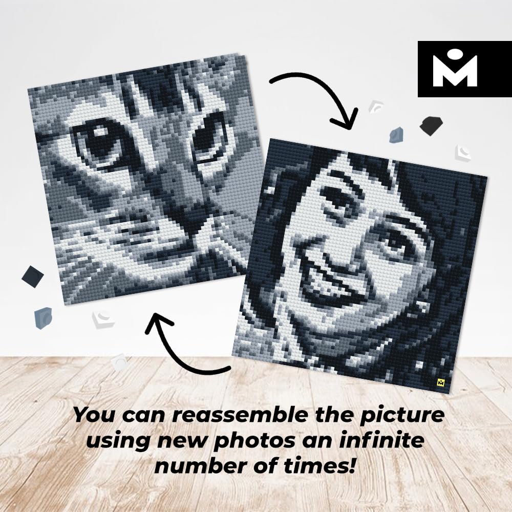 Mozabrick Model S yellow base plates help stabilize your artwork.