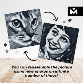 Mozabrick Model S yellow base plates help stabilize your artwork.