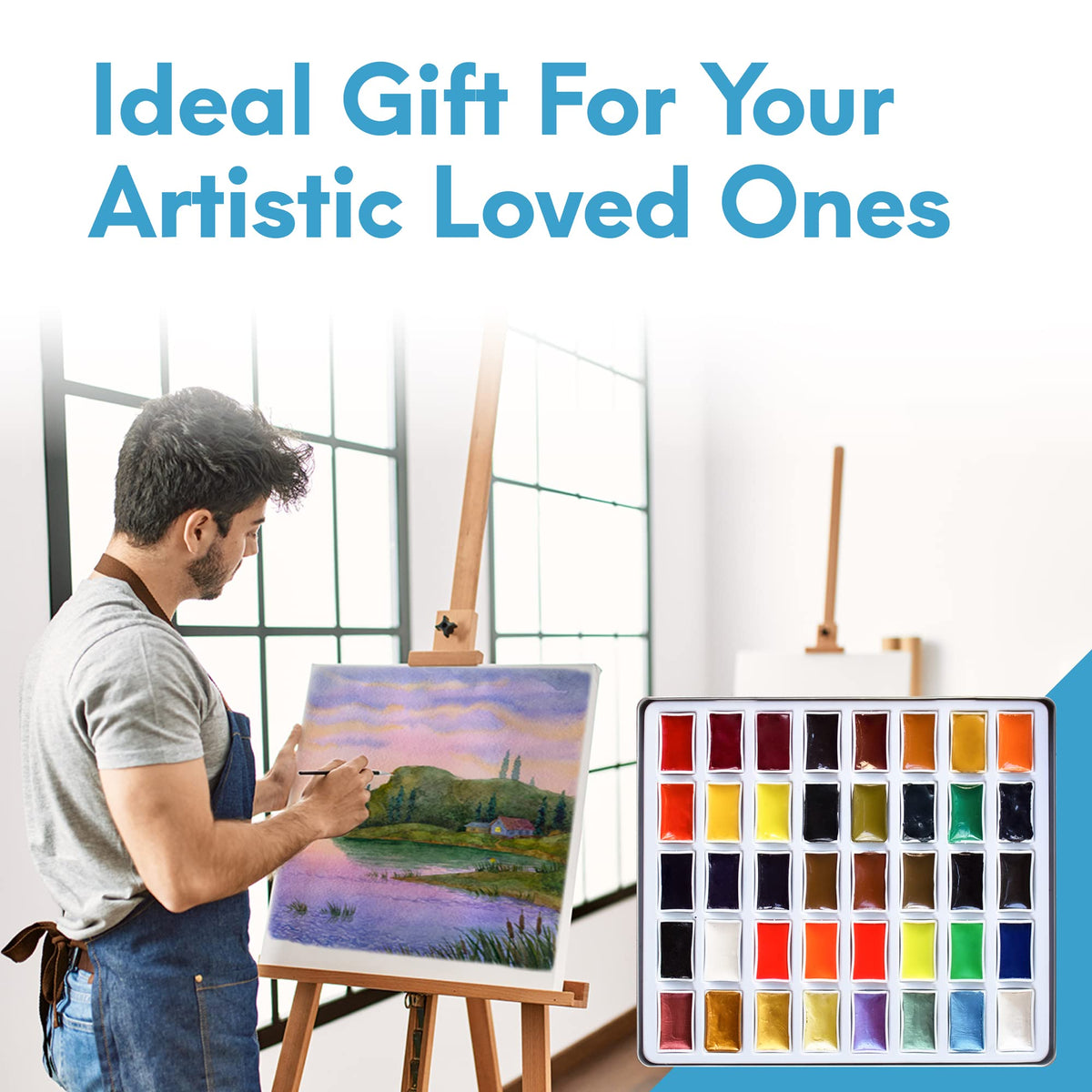 MozArt open palette displaying 40 rich colors for experimentation.