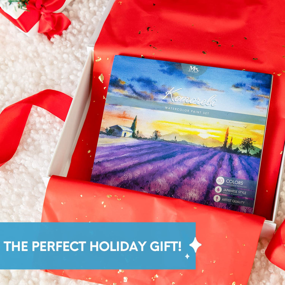 MozArt travel metal case enables art on the go with swatch sheet.
