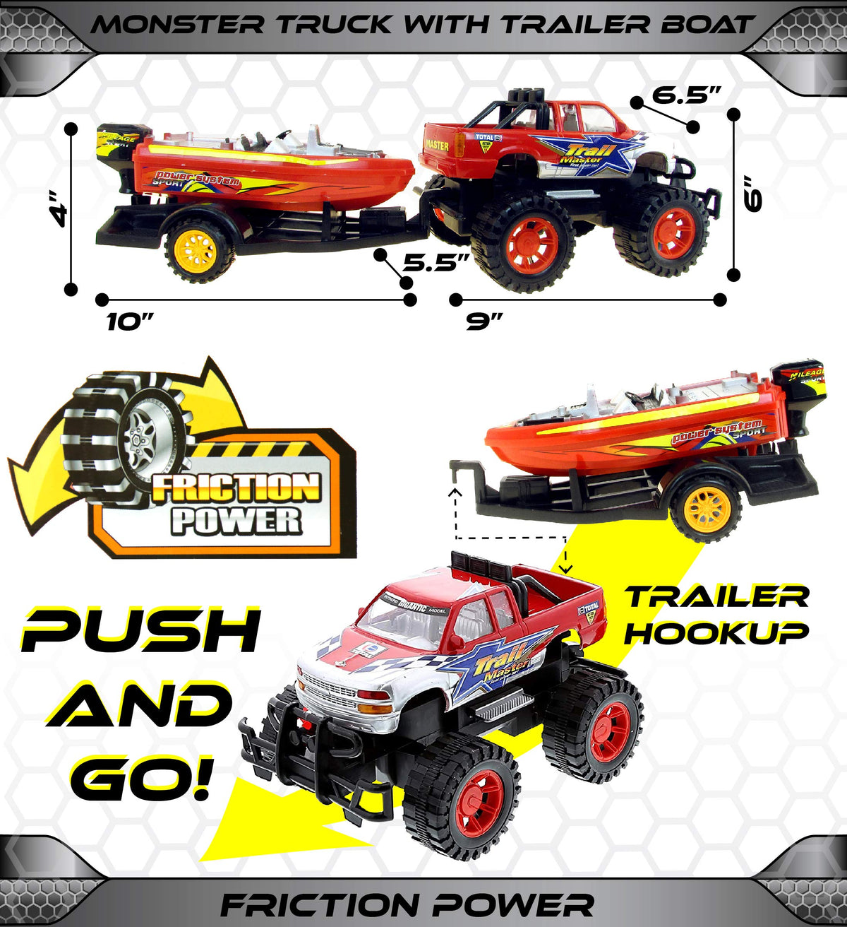 Mozlly friction-powered hauler demonstrates easy push-and-go action.
